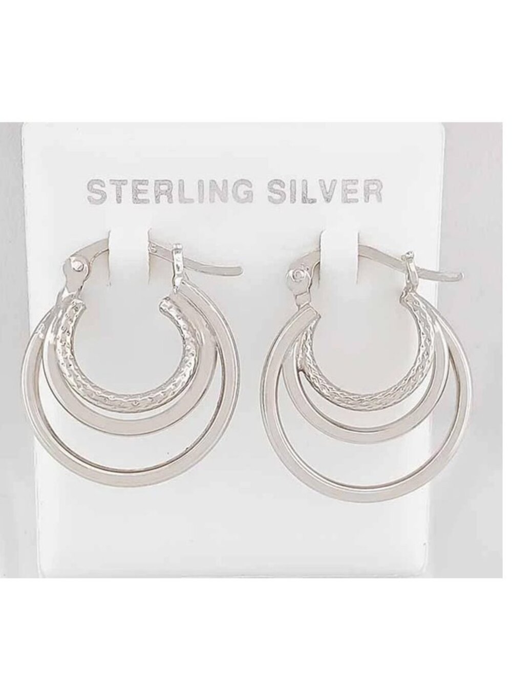 Hoop Earrings Solid .925 Sterling Silver